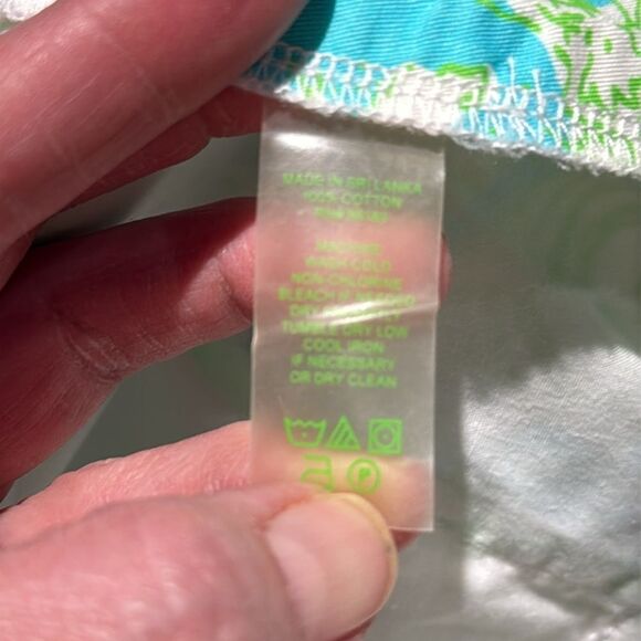 Lilly Pulitzer Size 2 Shorts Green Blue Lions Cotton The Chipper Short 1448 - Picture 6 of 7